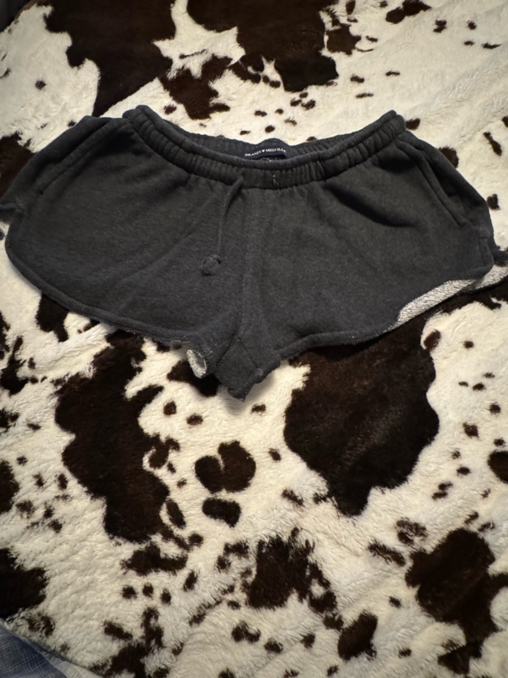 Brandy Melville Dark Grey  Cozy Fleece Shorts
